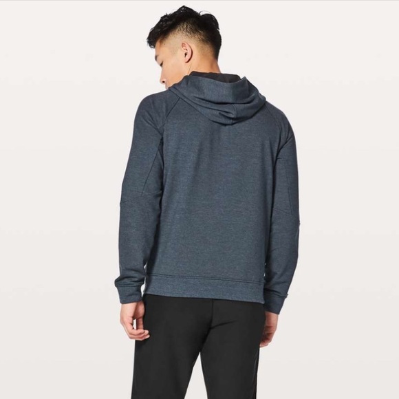 Lululemon 🍋 M’s L City Sweat Pullover Hoodie in Heathered True Navy. Exclt Cndtn - Picture 3 of 9